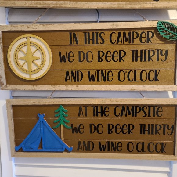 Camping!  We Do Beer 30 & Wine O'clock - Choose one - Picture 1 of 2